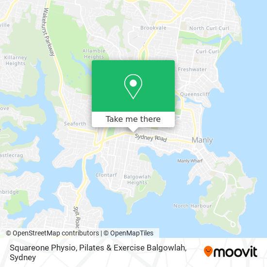 Mapa Squareone Physio, Pilates & Exercise Balgowlah