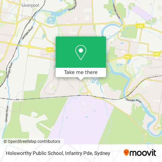 Mapa Holsworthy Public School, Infantry Pde