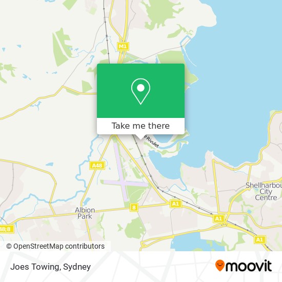 Joes Towing map
