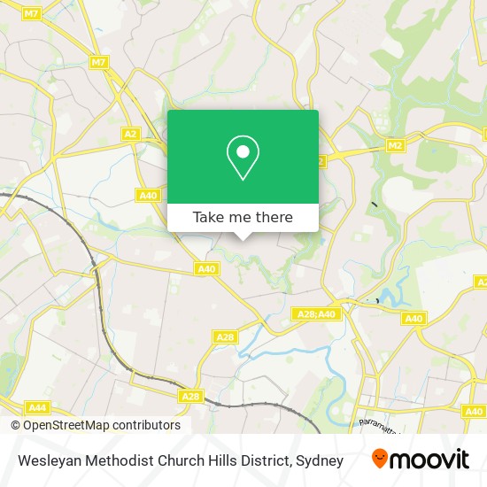 Wesleyan Methodist Church Hills District map