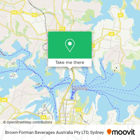 Brown-Forman Beverages Australia Pty LTD map