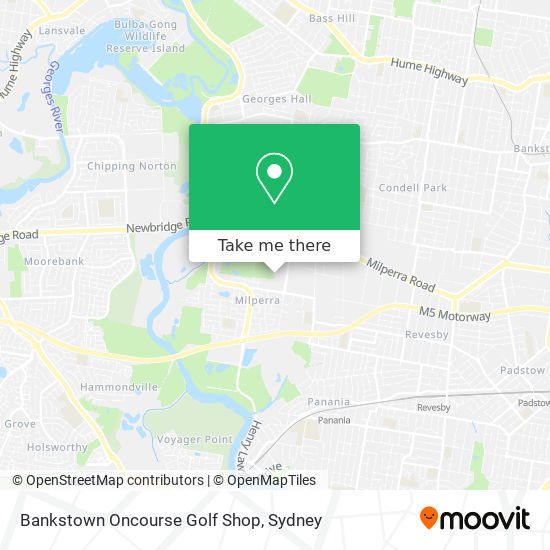 Mapa Bankstown Oncourse Golf Shop
