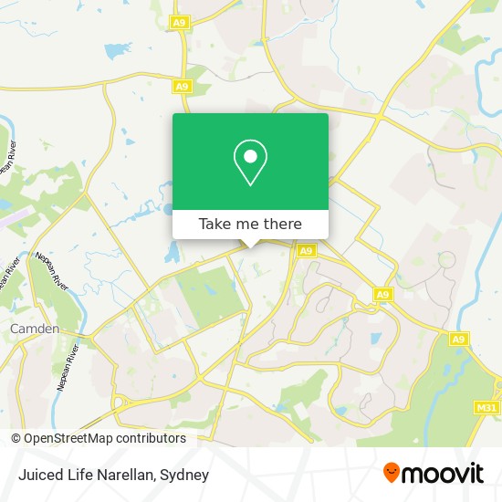 Mapa Juiced Life Narellan