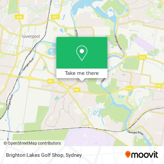 Mapa Brighton Lakes Golf Shop