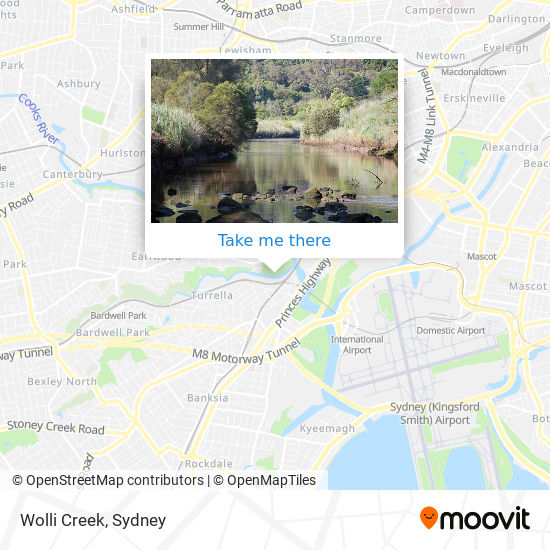 Wolli Creek map