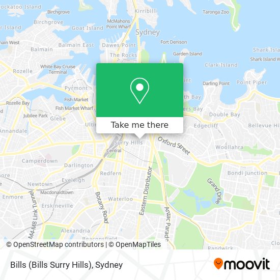 Bills (Bills Surry Hills) map