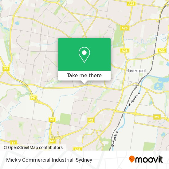 Mick's Commercial Industrial map