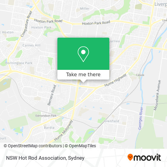 NSW Hot Rod Association map