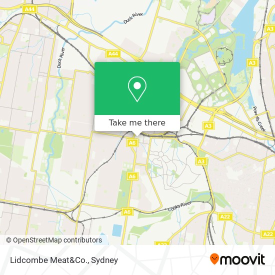 Lidcombe Meat&Co. map
