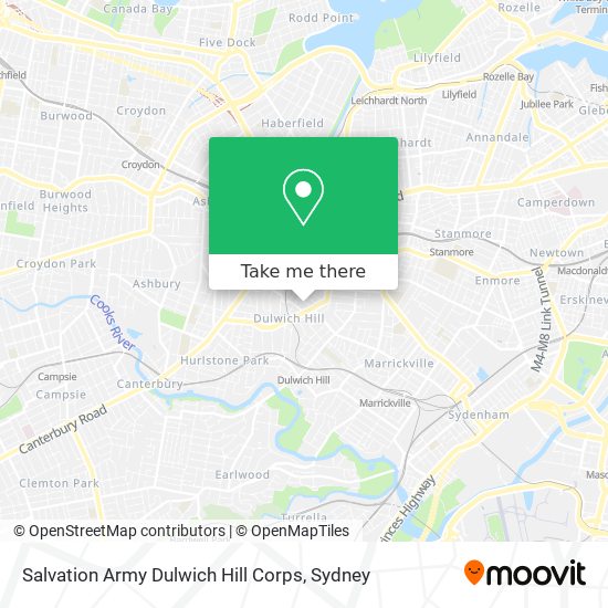 Mapa Salvation Army Dulwich Hill Corps