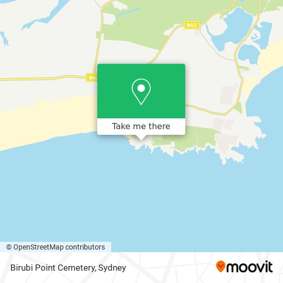 Birubi Point Cemetery map