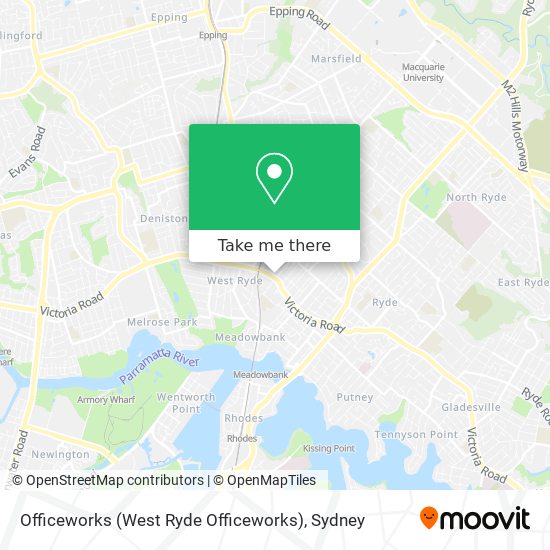 Officeworks (West Ryde Officeworks) map
