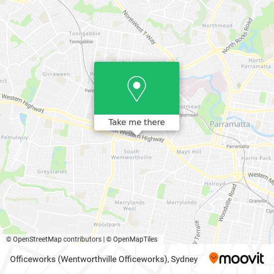 Officeworks (Wentworthville Officeworks) map