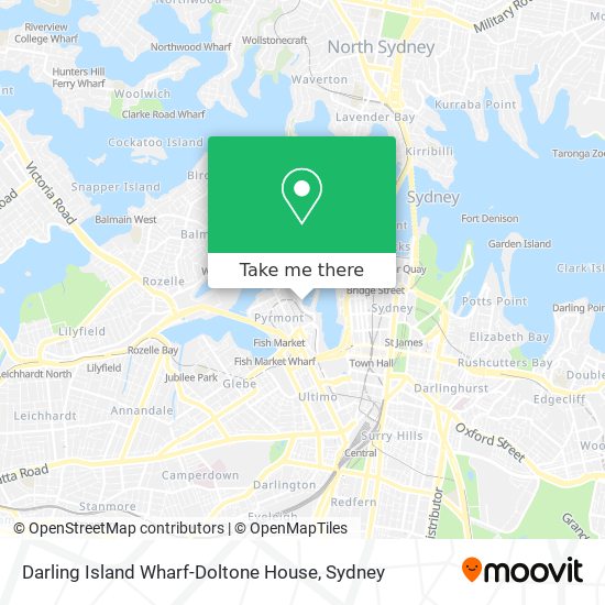 Mapa Darling Island Wharf-Doltone House