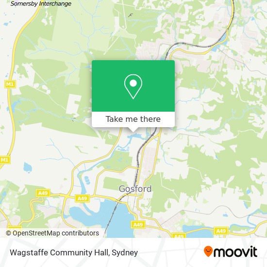 Mapa Wagstaffe Community Hall