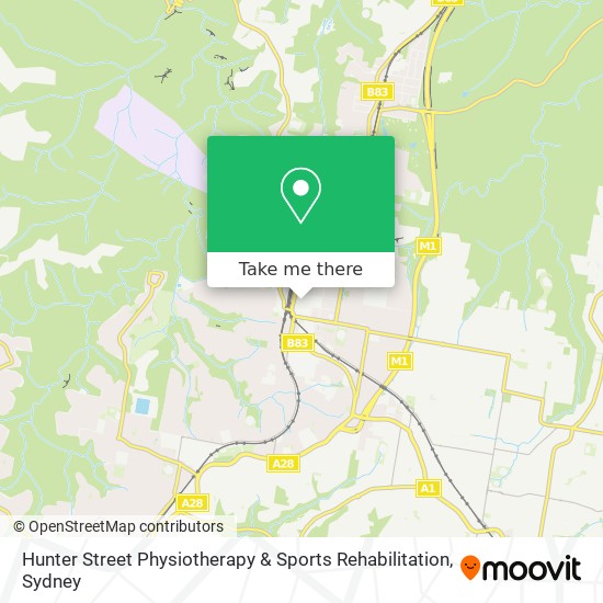 Hunter Street Physiotherapy & Sports Rehabilitation map