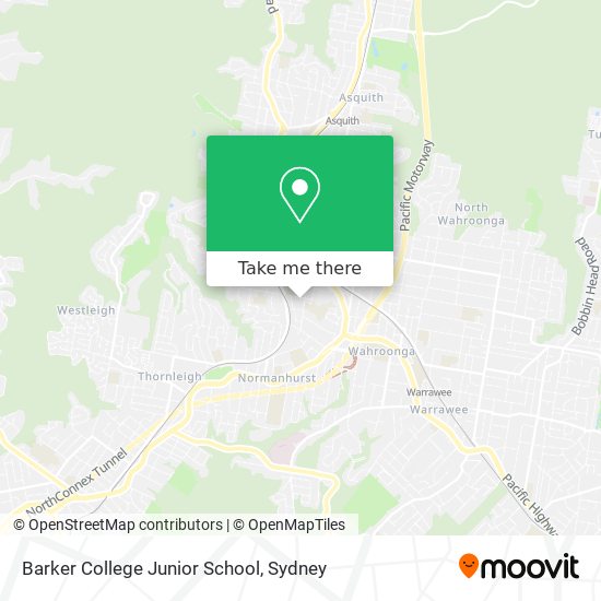 How to get to Barker College Junior School in Waitara by Bus or Train