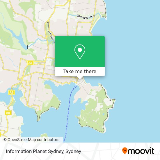 Mapa Information Planet Sydney