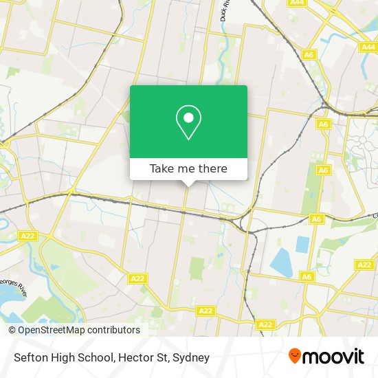 Sefton High School, Hector St map