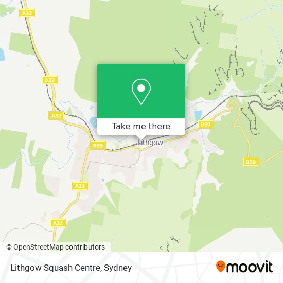 Mapa Lithgow Squash Centre