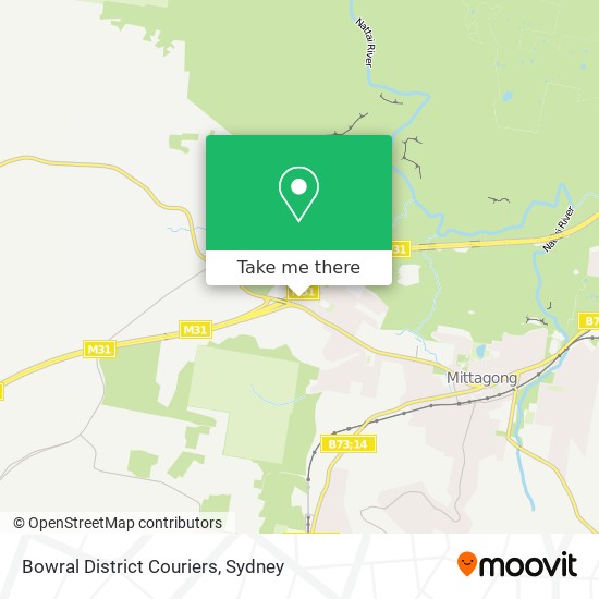 Mapa Bowral District Couriers