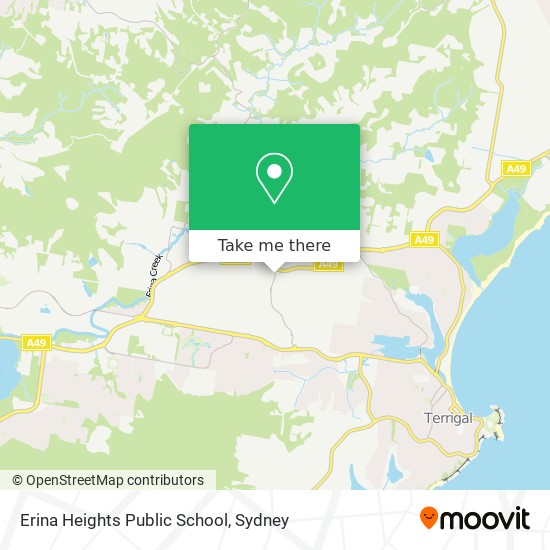 Mapa Erina Heights Public School