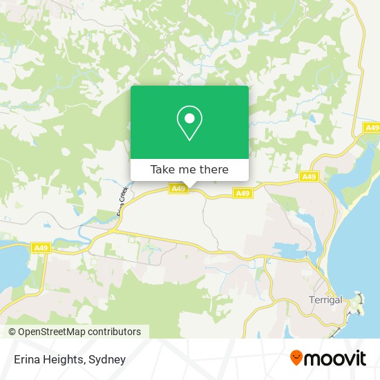 Erina Heights map