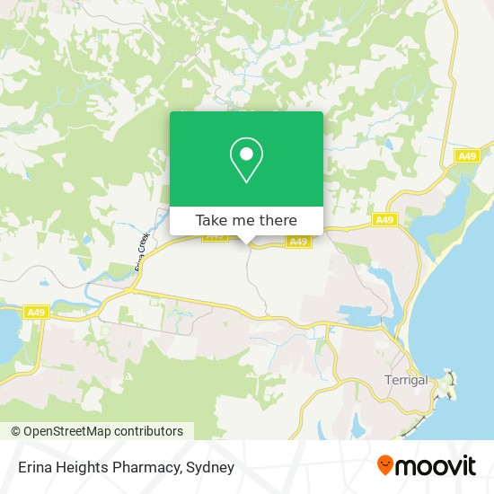 Mapa Erina Heights Pharmacy