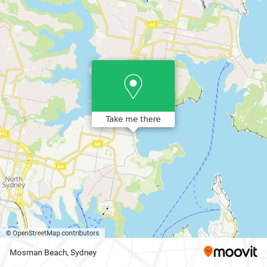 Mapa Mosman Beach