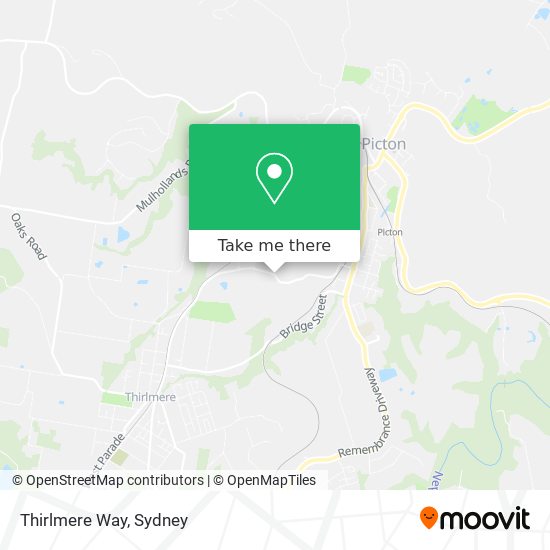 Thirlmere Way map