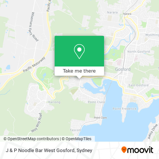 J & P Noodle Bar West Gosford map