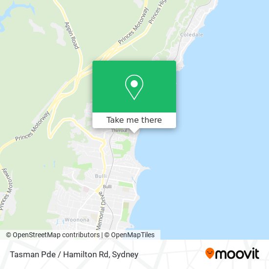 Tasman Pde / Hamilton Rd map