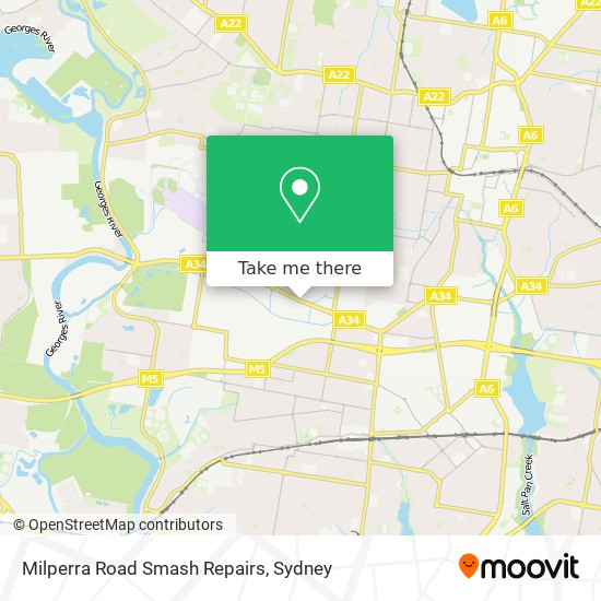 Milperra Road Smash Repairs map