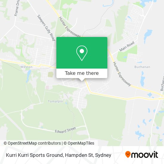 Kurri Kurri Sports Ground, Hampden St map