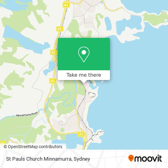 Mapa St Pauls Church Minnamurra