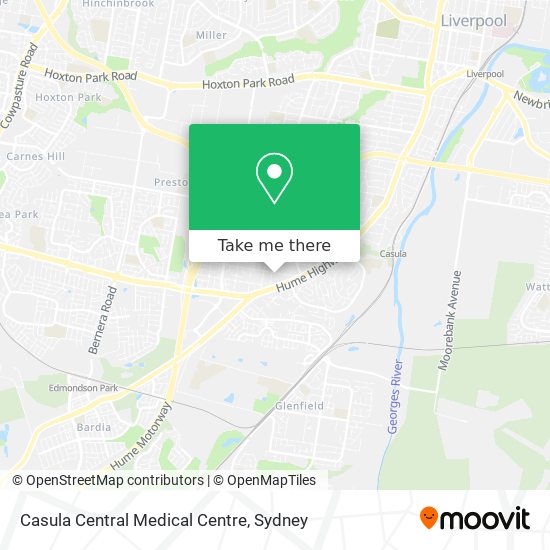 Mapa Casula Central Medical Centre