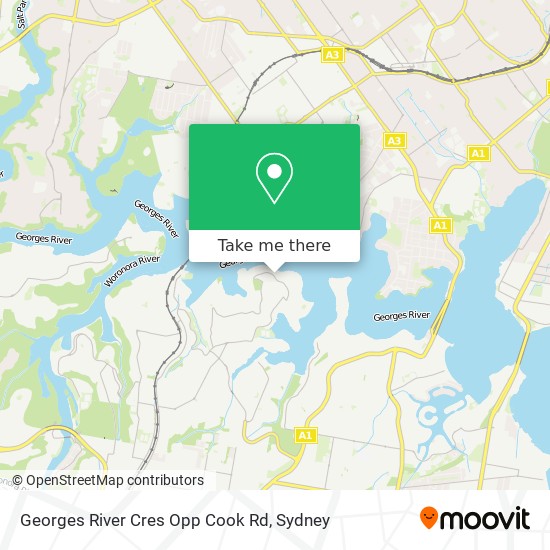 Georges River Cres Opp Cook Rd map