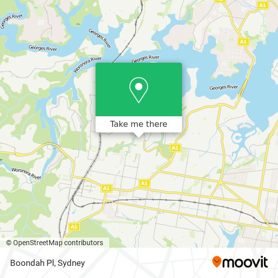 Mapa Boondah Pl