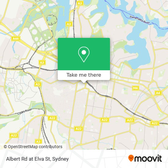 Mapa Albert Rd at Elva St