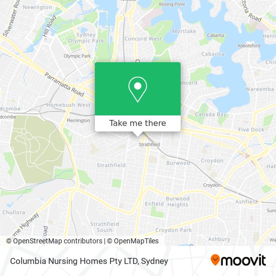 Mapa Columbia Nursing Homes Pty LTD