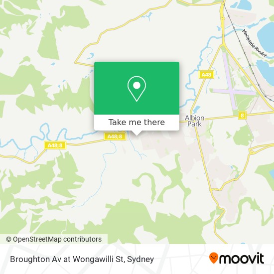 Broughton Av at Wongawilli St map