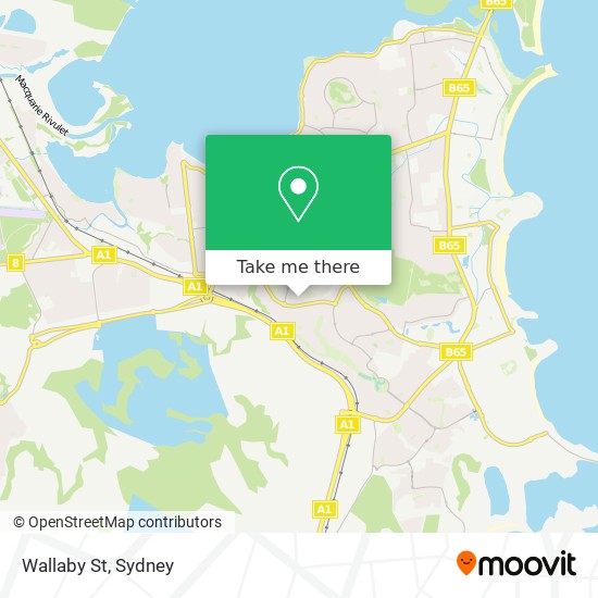 Wallaby St map