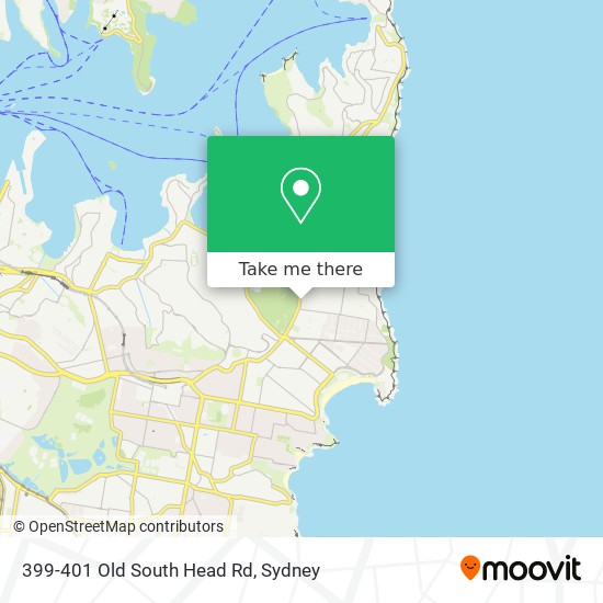 Mapa 399-401 Old South Head Rd