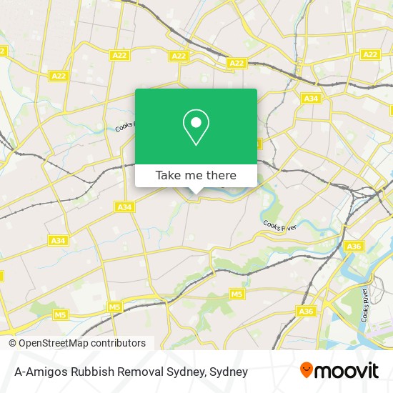 Mapa A-Amigos Rubbish Removal Sydney