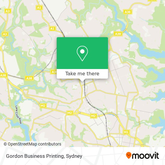 Gordon Business Printing map