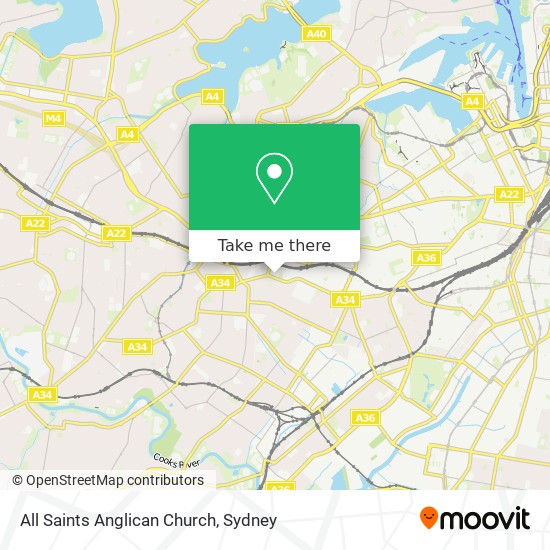 All Saints Anglican Church map