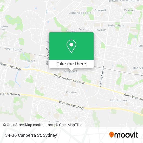 Mapa 34-36 Canberra St