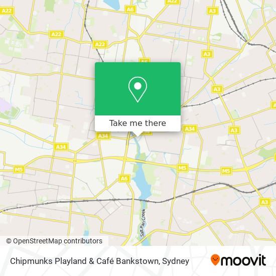 Mapa Chipmunks Playland & Café Bankstown