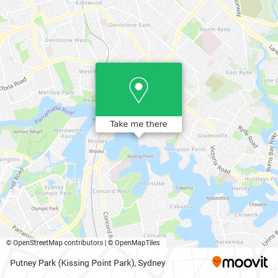 Putney Park (Kissing Point Park) map