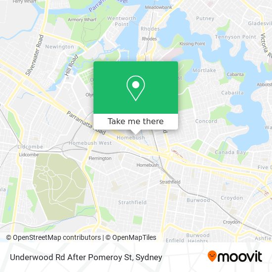 Underwood Rd After Pomeroy St map